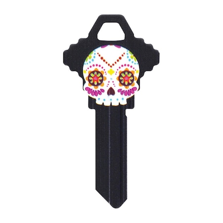 Hillman Wackey Sugar Skull House & Office Universal Key Blank with Single Sided - Case of 6 5005163